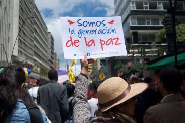 Die "Generation Frieden" ist in Kolumbien noch nicht endgültig geeint