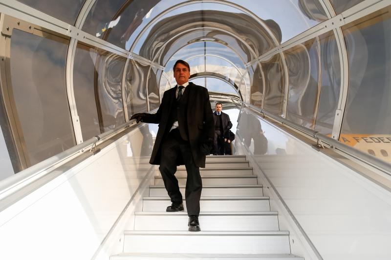 Jair Bolsonaro bei seiner Ankunft in der Schweiz