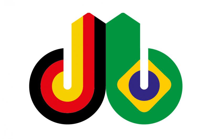 Der Bundesverband der Deutschen Industrie (BDI) und sein brasilianischer Partnerverband CNI organisieren seit über 30 Jahren jährlich die Deutsch-Brasilianischen Wirtschaftstage (Logo)