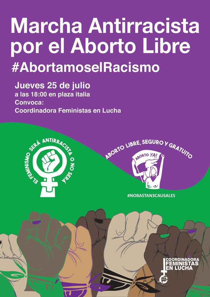 Aktuell mobilisiert die Frauenbewegung zu einer antirassistischen Demonstration für freie Abtreibung am 25. Juli