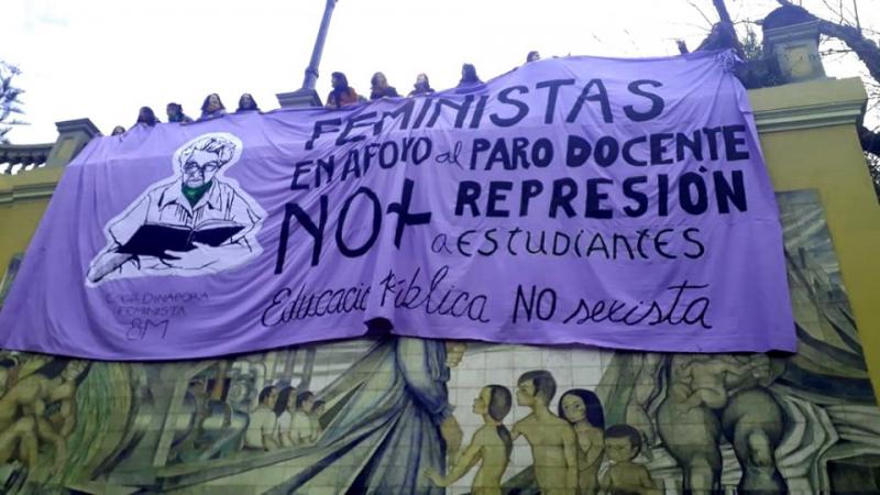 Die Frauenbewegung unterstützt den seit April anhaltenden Streik der Lehrkräfte