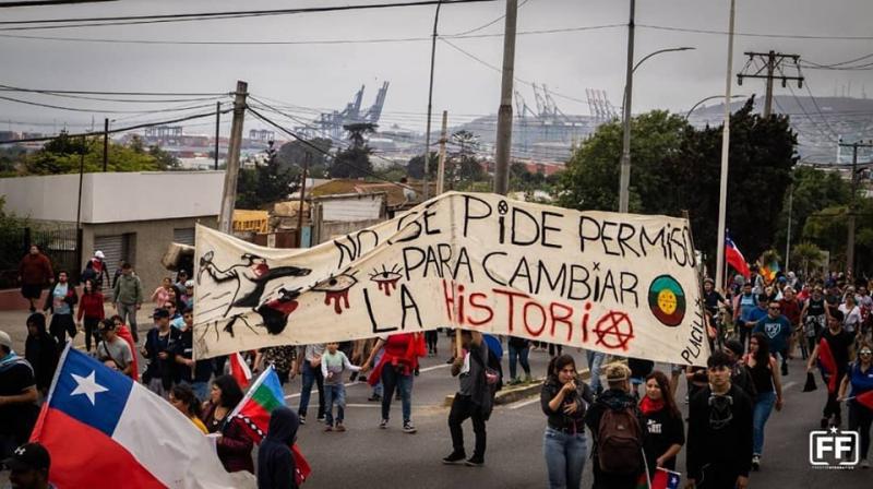 Ein Motto der Demonstrationen in Chile: "Man fragt nicht um Erlaubnis, um die Geschichte zu ändern"