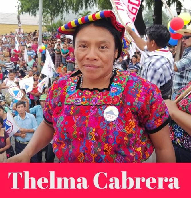 Die Präsidentschaftskandidatin der "Bewegung zur Befreiung der Völker", Thelma Cabrera