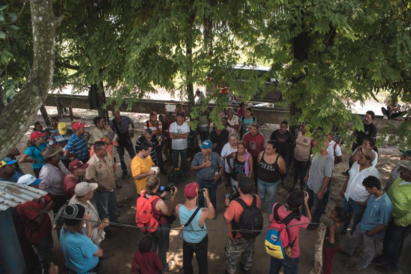 Versammlung gegen den Bergbau am Cerro La Vieja