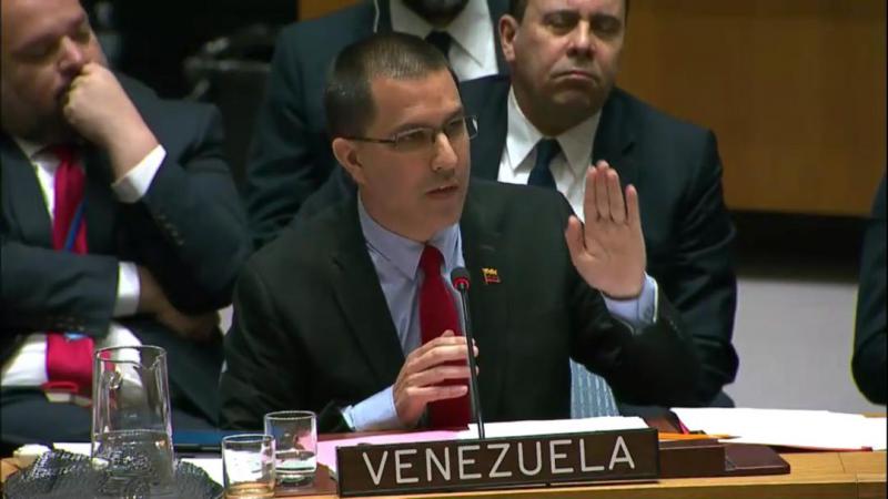 Botschafter von Venezuela, Jorge Arreaza, vor dem UN-Sicherheitsrat