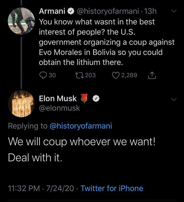 Der Tweet von Elon Musk