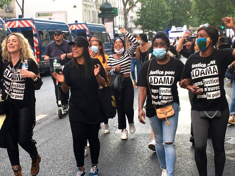 Demonstration gegen rassistische Polizeigewalt in Paris am 2. Juni. Adama Traoré starb im Juli 2016 in Polizeigewahrsam