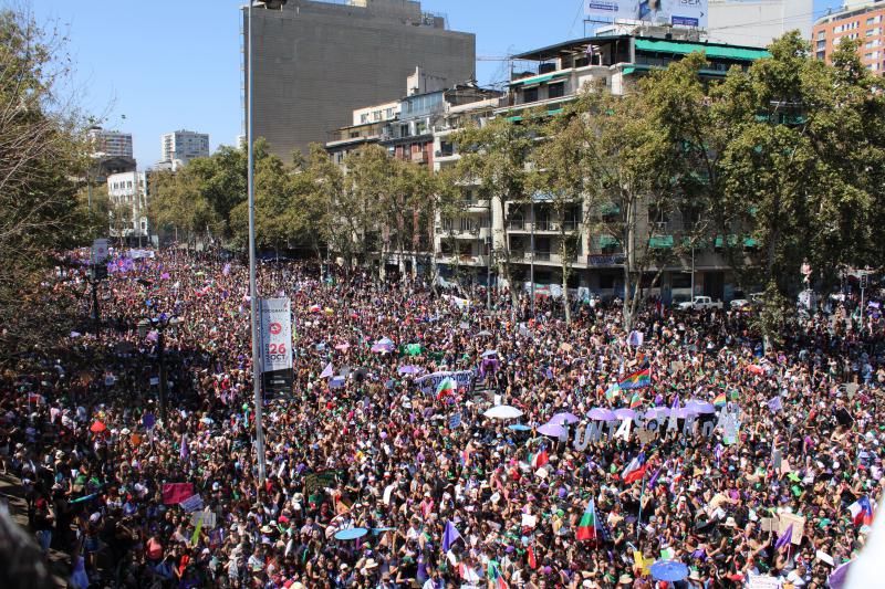 In Santiago de Chile fand am Frauentag 2020 eine der größten Demonstrationen in der Geschichte des Landes statt