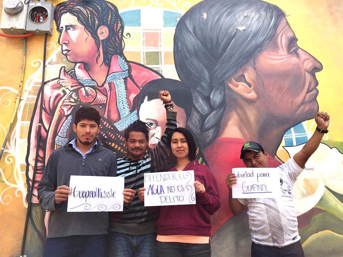 "Das Wasser verteidigen ist kein Delikt": Solidarität mit den acht Inhaftierten aus Guapinol