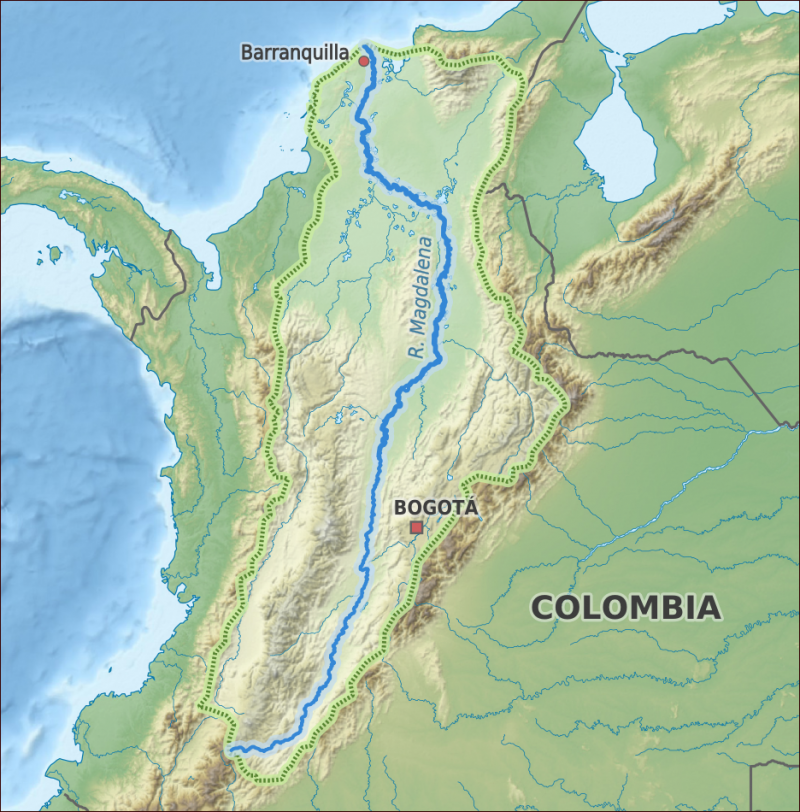 Das Wassereinzugsgebiet des Rio Magdalena ist Heimat für 80 Prozent der kolumbianischen Bevölkerung
