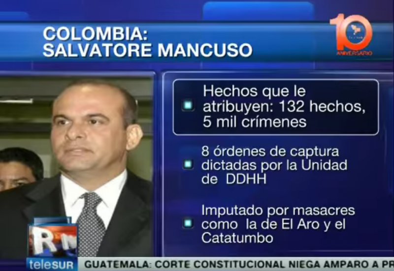 Salvatore Mancuso war eine führende Figur im Drogenhandel und in den paramilitärischen Strukturen von Kolumbien