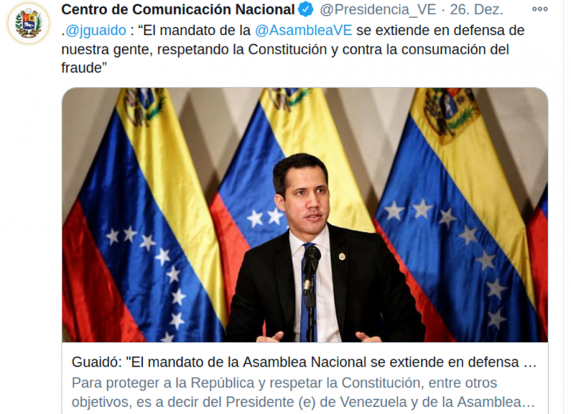 Nach den Parlamentswahlen vom 6. Dezember verlängert die venezolanische Opposition um Juan Guaidó ihre parallele Institution