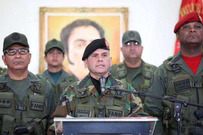 Der Leiter des Strategischen Einsatzkommandos, Remigio Ceballos, gab am Freitag eine Erklärung zur Unterstützung Maduros ab