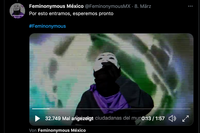 Feminonymos Mexiko hackte den Twitter-Account der Morena-Partei (ScreenShot)