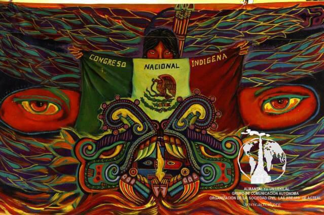 Das Wappen des Indigenen Nationalkongresses des CNI