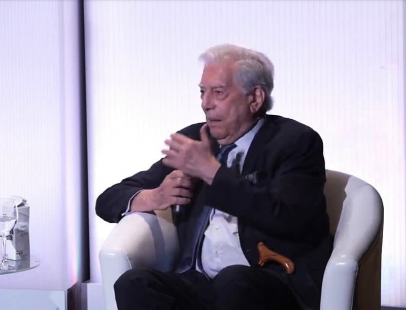 Vargas Llosa beim Forum der "Fundación Internacional para la Libertad", deren Präsident er ist