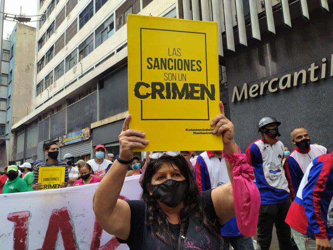 Protest in Venezuela: "Die Sanktionen sind ein Verbrechen"