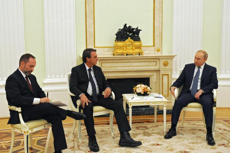 Brasiliens Präsident Jair Bolsonaro zu Besuch im Kreml Mitte Februar 2022