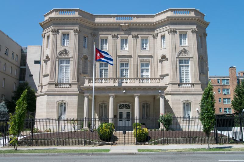 Die kubanische Botschaft in der US-Hauptstadt Washington D.C.