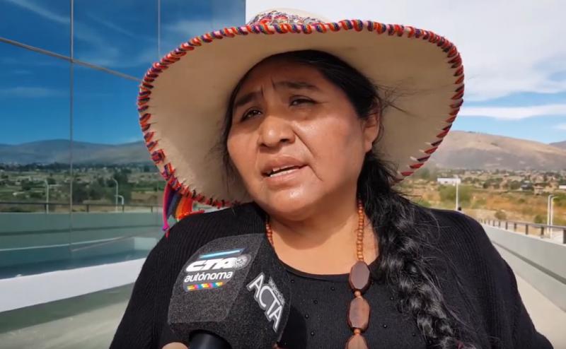 Lourdes Huanca Atencio befindet sich derzeit in Europa und berichtete kürzlich in Berlin über die Lage in Peru (Bild von 2020)