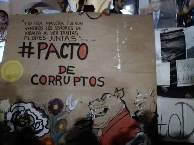 Seit Jahren wird in Guatemala gegen Korruption demonstriert, hier in Cobán 2017