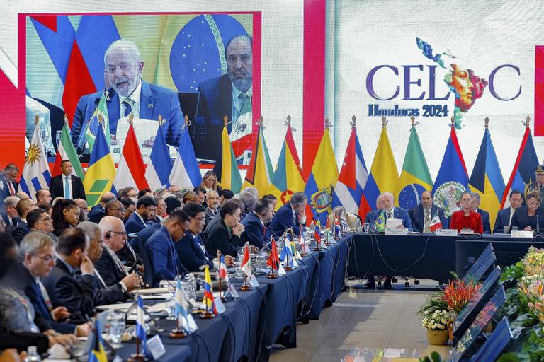 Lula bei seiner Rede am 9. April in Tegucigalpa