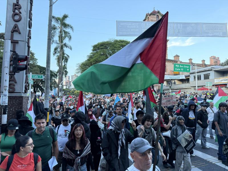 Palästina-Demonstration in Medellín