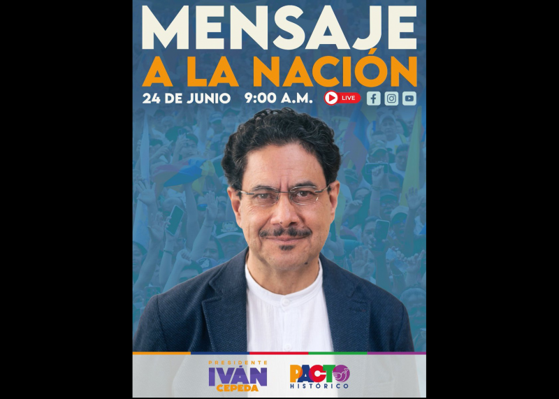 Linker Präsidentschaftskandidat Iván Cepeda. Nach der Stichwahl kündigte die linke Partei Pacto Histórico weitere juristische Schritte wegen Unregelmäßigkeiten im Wahlverfahren an