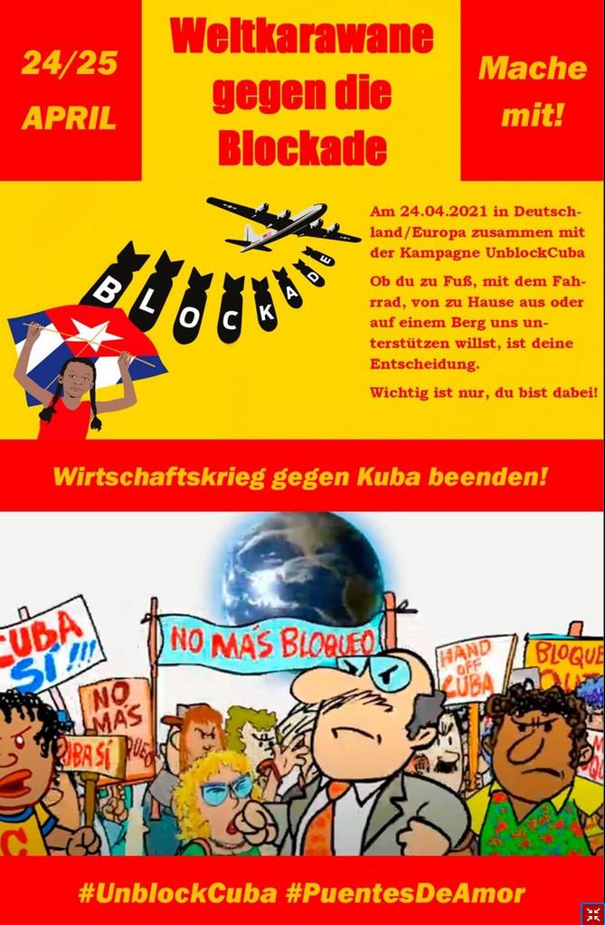#UnblockCuba - Weltkarawane gegen die Blockade