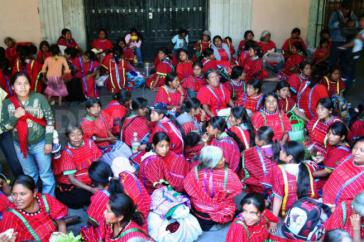 Protest von Triqui-Indigenas in Oaxaca-Stadt