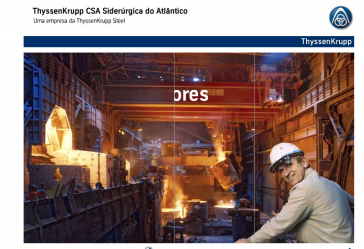 Ansicht der Homepage der Companhia Siderúrgica do Atlântico (CSA) Homepage der Companhia Siderúrgica do Atlântico (CSA)