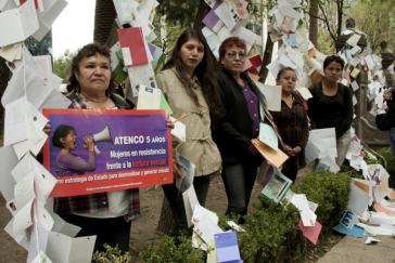 Frauen in Mexiko protestieren anlässlich des fünften Jahrestages der Repression von Atenco