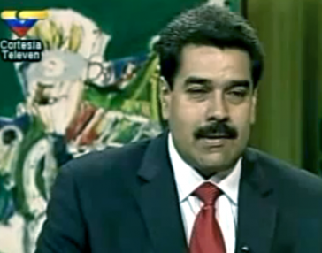 Außenminister Nicolás Maduro in der Sendung "José Vicente hoy"
