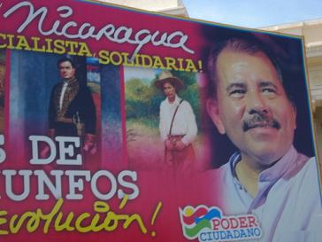 Wahlplakat für Ortega in Nicaragua Wahlplakat für Ortega in Nicaragua