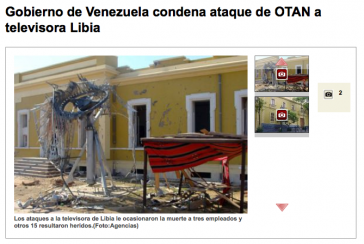 Der lateinamerikanische Sender Telesur zeigt die Folgen der Angriffe