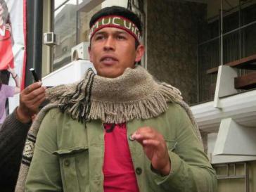 Verurteilt: Mapuche-Aktivist Mijael Carbone Queipul