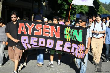 "Aysén ohne Repression": Demonstranten am 20. Februar in der chilenischen Stadt Concepción
