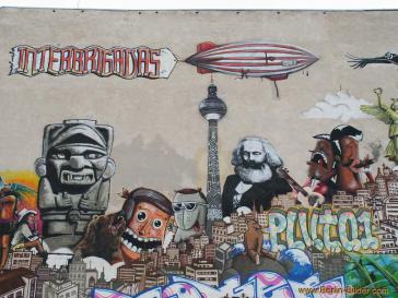 Detail aus einem der ersten Wandbilder in Berlin