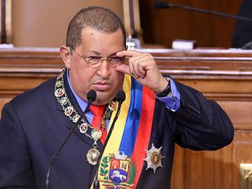 Präsident Chávez am Freitag in der Nationalversammlung