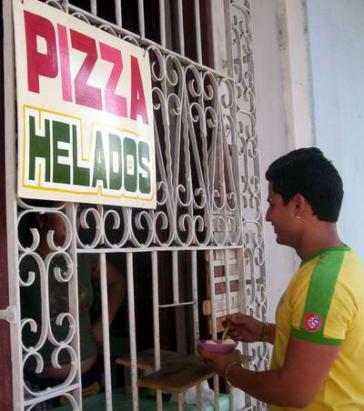 Pizzaverkauf in Havanna