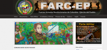 Homepage der FARC