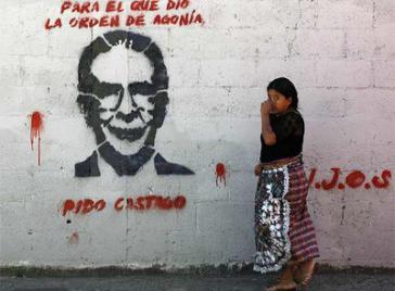 Grafitto gegen Rios Montt in Guatemala