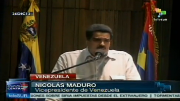 Maduro-Pressekonferenz beim Sender Telesur