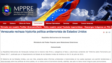Erklärung des Außenministeriums von Venezuela