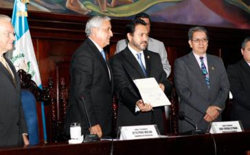 Otto Pérez Molina und Kongresspräsident Gudy Rivera