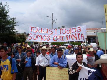 Solidaritätsdemonstration mit den Aktivistinnen in Guatemala