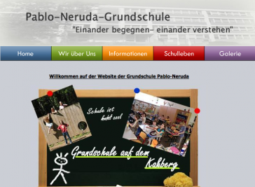 Internetseite der Pablo-Neruda-Schule