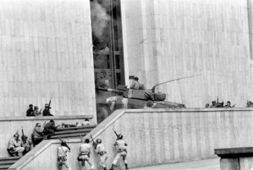 Sturm auf den besetzten Justizpalast im Novemer 1985