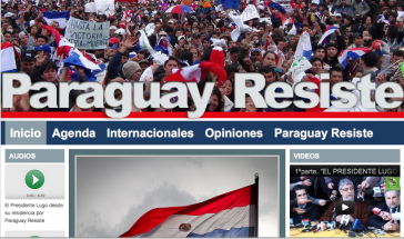 Internetseite der FDD in Paraguay