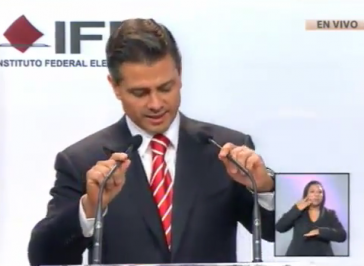 Enrique Peña Nieto in der Debatte